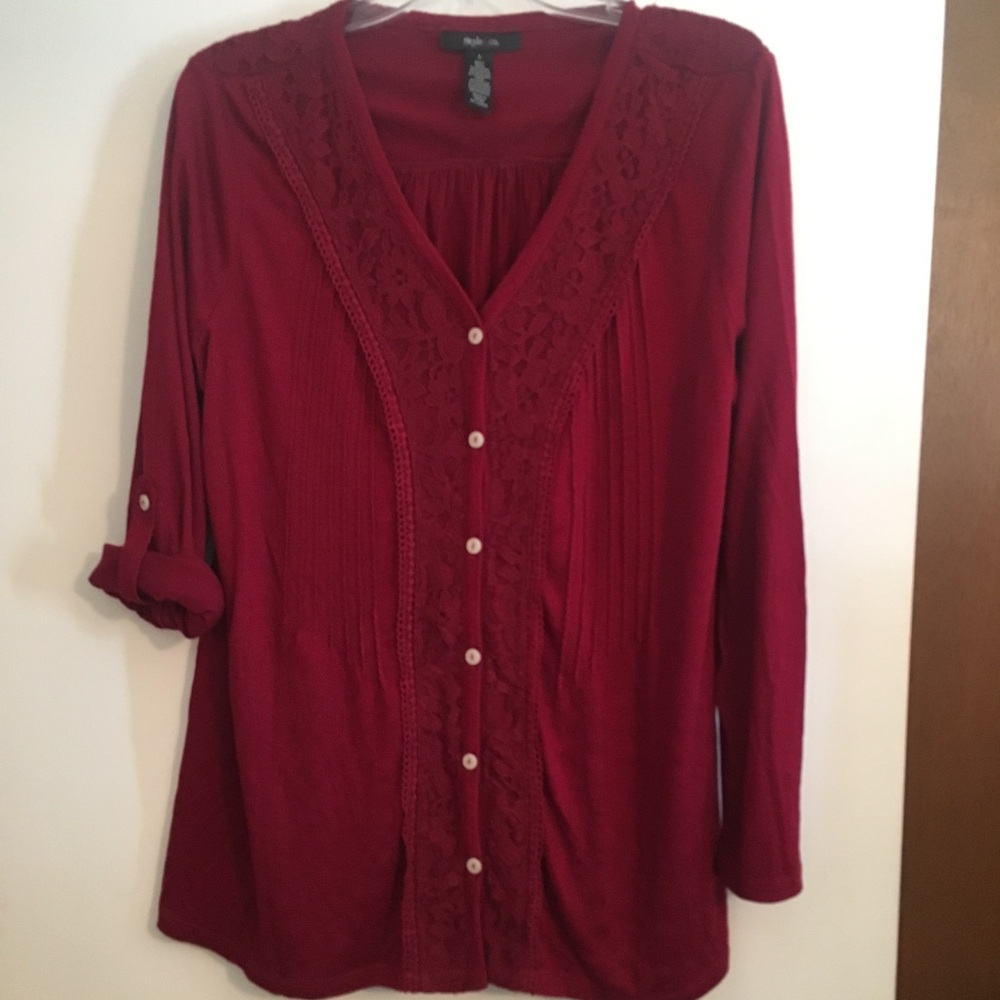 Style & Co red top
